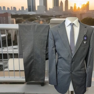 Traje de 2 piezas gris lavable a máquina M&S COLECCIÓN C44M W40 L31 - Imagen 1 de 18
