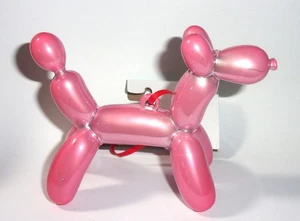 "Globo plástico rosa brillante 3,5"" de alto perro adorno de Navidad" - Imagen 1 de 6
