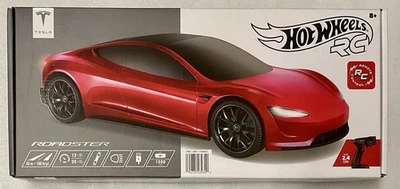 HOT WHEELS R/C TESLA ROADSTER RED 1/10 SCALE 2.4 GHZ- SEALED - Image 1 of 3