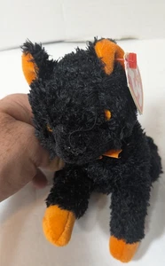 TY Beanie Baby FRAIDY the Black Cat Halloween 2001 Orange - Picture 1 of 16
