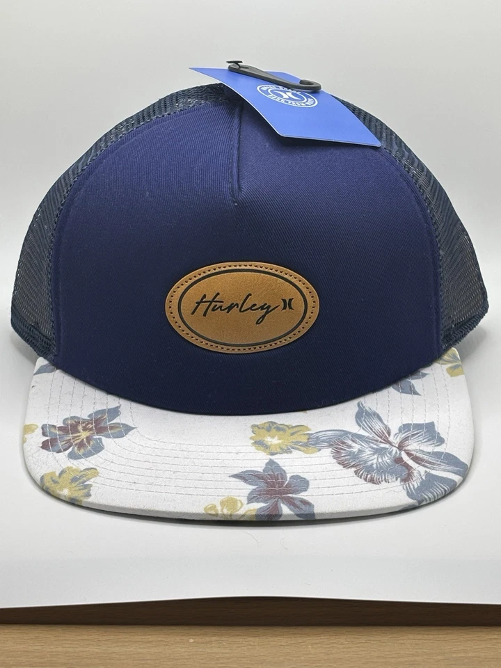 Hurley Blue & Floral Dominique Trucker Snapback Cap - One Size