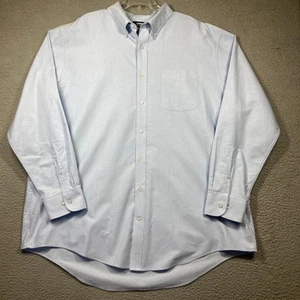 Lands End Outfitters Hemd Herren 3XL einfarbig blau Oxford Button Down Büro - Bild 1 von 12