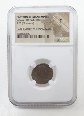 Roman Ae of Valens (AD 364-378) - NGC Certified F - Rare Ancient Coin - Image 1 of 4