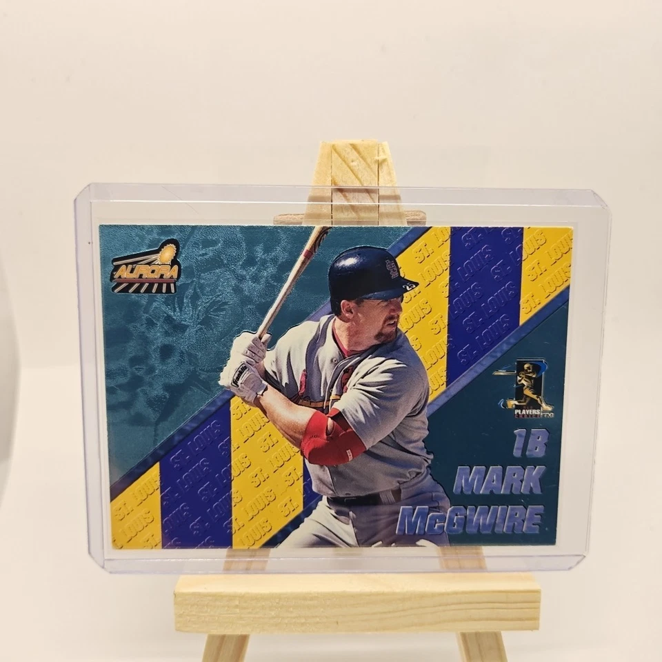 1998 Pacific Aurora - Pennant Fever Mark McGwire #25 Platinum Blue /100 - Imagem 1 de 4