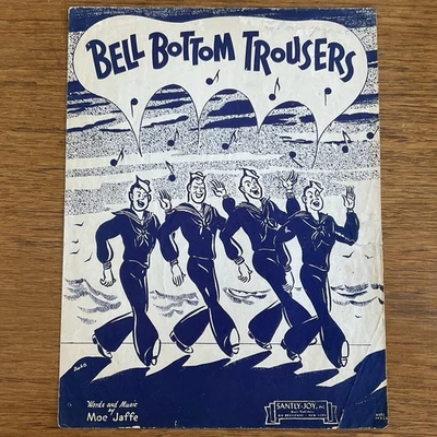 Pantalones Bell Bottom marinero partituras ~ Barbelle ~ Segunda Guerra Mundial ~ Moe Jaffe ~ Marina ~ militar Foto 1 de 3