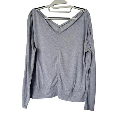 Blusa Prana manga longa atlética lavanda roxa tamanho GG gola V - Imagem 1 de 3