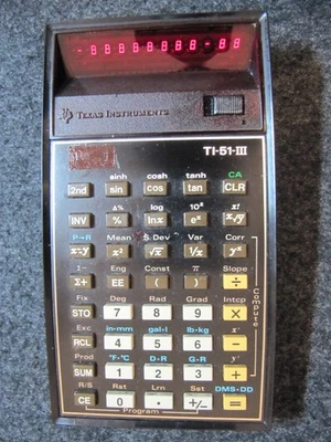 Texas Instruments TI-51 III Wissenschaftlicher Taschenrechner vintage, retro 9V - Bild 1 von 4