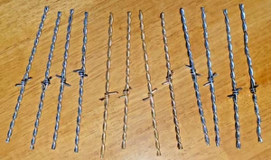 Barb Wire Swizzle Sticks 4er Set Gold und 8 Chrom - Bild 1 von 4
