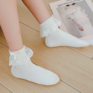 Toddler Baby girl Ruffle socks Toddler ankle socks Baby girl ankle socks Girls - Picture 1 of 4