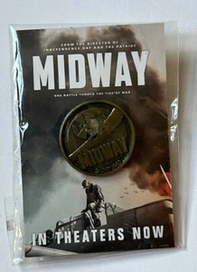Midway Movie Promo Commemorative Pin Back Lapel - Picture 1 of 4