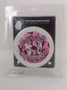 Harley Davidson 4er Set Keramik Deko Untersetzer Pink/Grau Neu im Paket - Bild 1 von 7