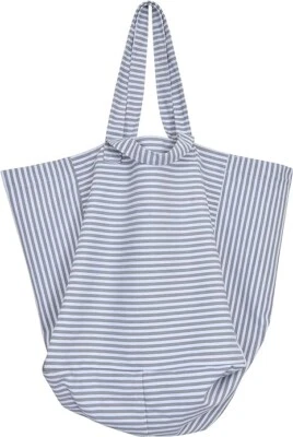 Sleepdown Printed Tote Bag Women's Handbag Shoulder Bag Cotton White Grey L UK - Image 1 of 4