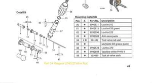Wagner 394257 Valve Tappet Assembly for GM4700AC 25 MPa & 16 MPa x 1 (Part 19) - Picture 1 of 1