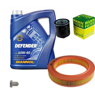 MANN Inspektionspaket 5 L MANNOL Defender 10W-40 für VW Polo 86C 80 1.0 Cat - Bild 1 von 4