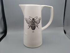 Daphne B Pitcher 10" Tall Bumble Bee Insect Black White Graphic Creative Coop