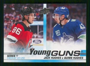 JACK HUGHES / QUINN HUGHES YOUNG GUNS CL 2019-20 UPPER DECK 19-20 NO 250 2691 - Picture 1 of 2