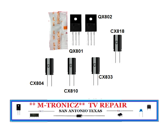 SAMSUNG  POWER SUPPLY   BN44-00161A   BN44-00162A  MOSFET  /  CAPACITOR KIT - Image 1 of 1