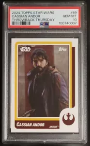 Cassian Andor 2024 Topps Throwback Thursday Star Wars #89 PSA 10 GEM MT - Picture 1 of 2