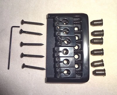 HARD TAIL BLACK BRIDGE de MIGHTY MITE para guitarra eléctrica de alta resistencia Foto 1 de 4