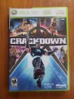 Crackdown (Microsoft Xbox 360, 2007) - Game Disc, Case, Map, and Manual