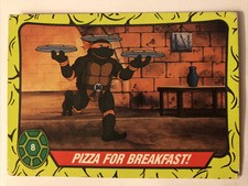 Teenage Mutant Hero Turtles 1990 Trading Card Pizza For Breakfast 8
