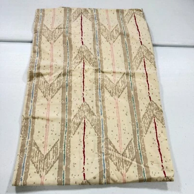 Sábana plana vintage jcpenney doble beige mezcla chevron suroeste y2k años 90 80 Foto 1 de 4