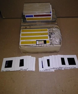 Vintage 100 Lot Slides w/ Boxes 00082 C1-4-1-1 - Picture 1 of 3
