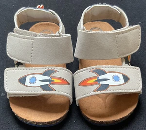 Sandalias Zapatos Niño Pequeño Talla 4 Correas Ajustables Tema Barco Cohete - Imagen 1 de 10