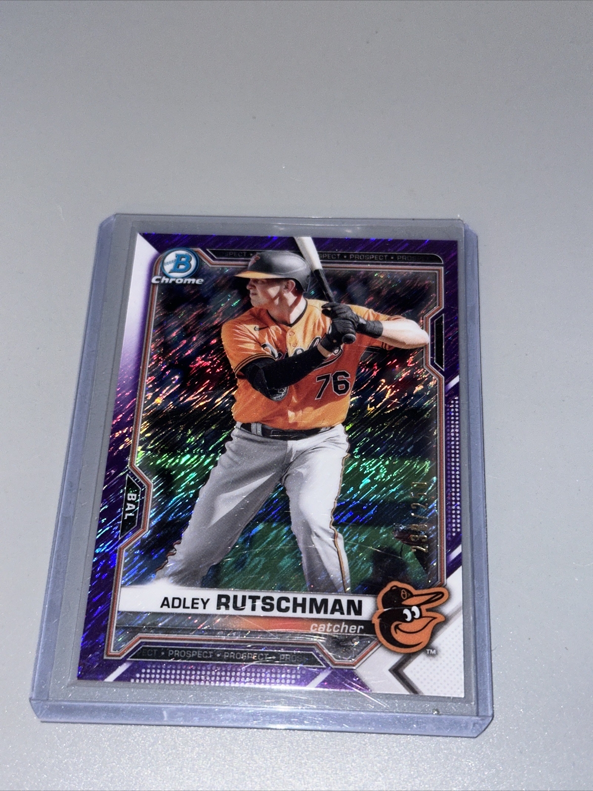 2021 Bowman Chrome  Purple Shimmer Refractor 238/250 Adley Rutschman #BCP-241