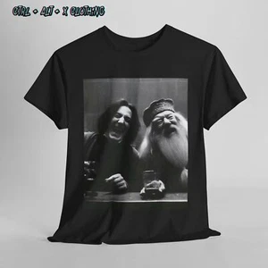 Harry Potter Professor Snape and Dumbledore Unisex Heavy Cotton Tee - Wizardry - Picture 1 of 12