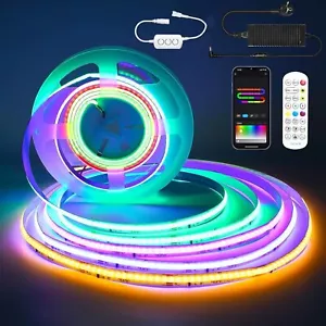 5M WIFI COB RGBWW+IC LED Streifen Strip Lichterkette Dynamische Band Lichtleiste - Bild 1 von 13