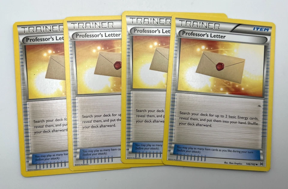 Professor's Letter 146/162 x4 4x Pokémon Card Breakthrough 2015 Playset LP - Image 1 of 1