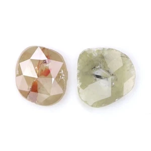 0.96 CT Natural Loose Slice Cut Diamond 6.10 MM Brown Grey Color Diamond LQ2240 - Picture 1 of 8