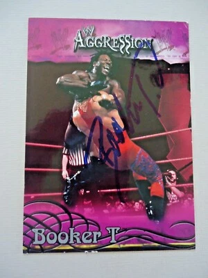 Booker T - 2003 Fleer Autographed Wrestling card # 3, WCW Champion - Image 1 of 2