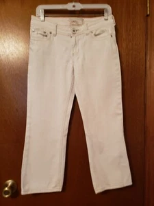 Girl's Abercrombie White crop capri jeans Size 16  - Picture 1 of 4