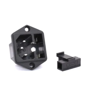 5pcs Male Power Socket Connector AC 250V 10A IEC320 C14 3 Pins With Fuse Holder - Picture 1 of 3