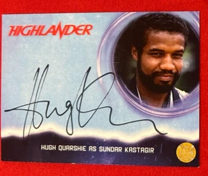 HIGHLANDER FILMERWEITERUNG: AUTOGRAMMKARTE HUGH QUARSHIE - BLUE FRONT HQ3 (6/12) - Bild 1 von 2