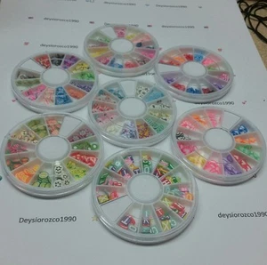 2box Acrilico Decorazione Nail Art Fimo Argilla Polimerica 3D Adesivi Colorati Assortiti - Foto 1 di 10