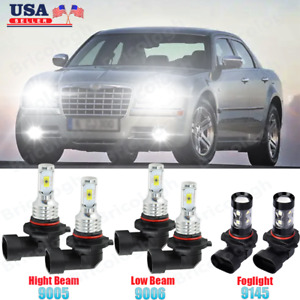 For Chrysler 300 2005- 2009 2010 6x 6000K Combo LED Headlights + Fog Light Bulbs