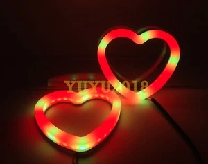 Dream color heart shape halo Flow Chasing RGB LED Turn Signal DRL bluetooth APP - Picture 1 of 12