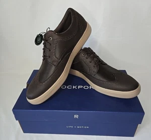 ZAPATO PARA CAMINAR ROCKPORT HOMBRE COLLE WING TIP CJ3218 Marrón Oscuro Talla 13W - Imagen 1 de 11