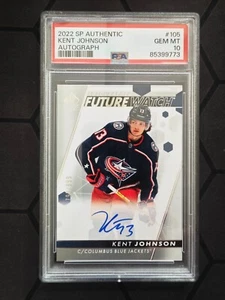 2022-23 SP Authentic Hockey Future Watch RC Auto Kent Johnson 790/999 PSA 10 - Picture 1 of 1