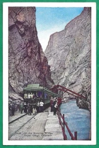 Die Hängebrücke Royal Gorge Colorado Vintage Postkarte - Bild 1 von 2