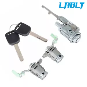 LABLT Ignition Switch+2 Door Lock Cylinder+2 Key For 2003-2006 Honda Civic CR-V - Foto 1 di 12