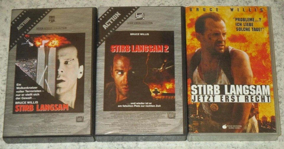 Stirb Langsam Video Sammlung - 3 VHS/Action/Bruce Willis/Bonnie Bedelia/Nero/FOX - Bild 1 von 2