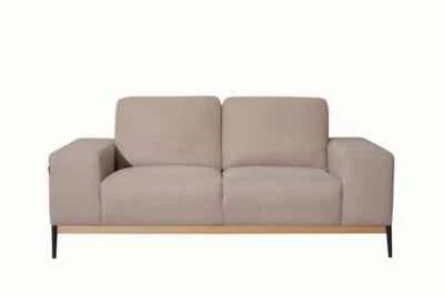 Sofa Couch 2-Sitzer *Karl* Federkern Polstermöbel sandgrau 2er Polstersofa NEU - Bild 1 von 4