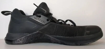 Nike Hombres Metcon Flyknit 3 Triple Negro Zapatos de Entrenamiento AQ8022-010 Talla 9.5 Foto 1 de 4