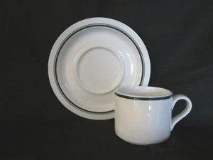 Dansk Christianshavn Green Teacup and Saucer Dinnerware Made in Portugal - Picture 1 of 2