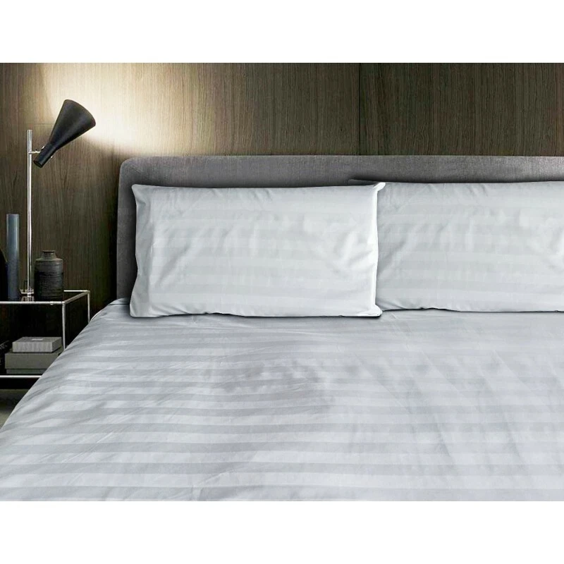 COMPLETO LETTO matrimoniale RASO DI COTONE FORNITURE ALBERGHIERE BIANCO - Immagine 1 di 1