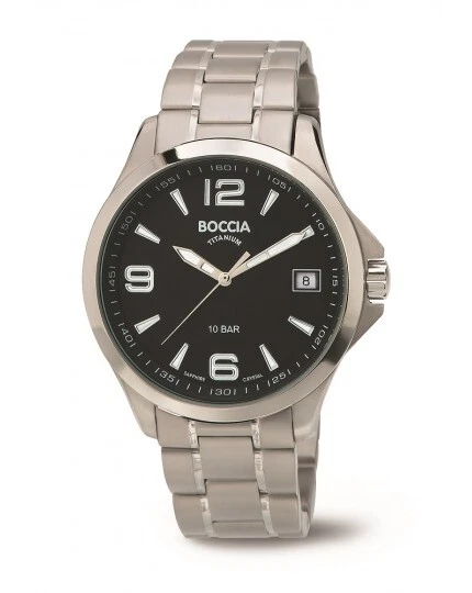 Boccia Titanio 3591-02 Orologio con Vetro Zaffiro 100m Impermeabile Nero Ø41mm - Immagine 1 di 1